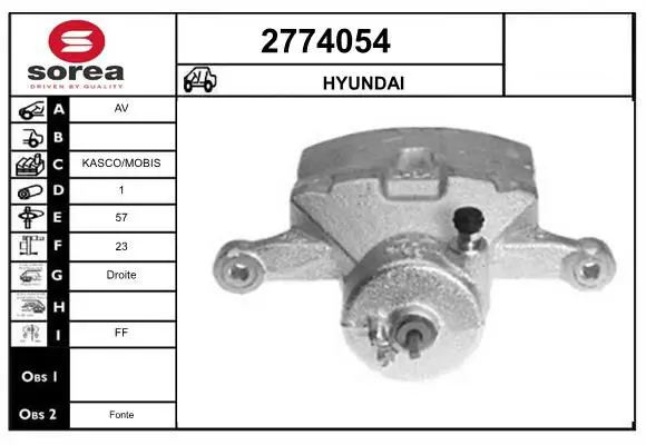 Handler.Part Brake caliper EAI 2774054 1