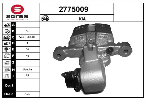 Handler.Part Brake caliper EAI 2775009 1