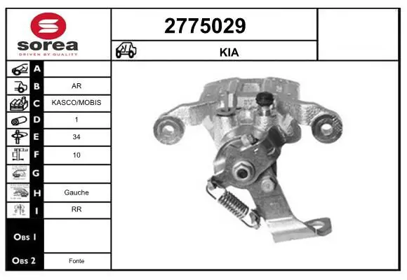 Handler.Part Brake caliper EAI 2775029 1