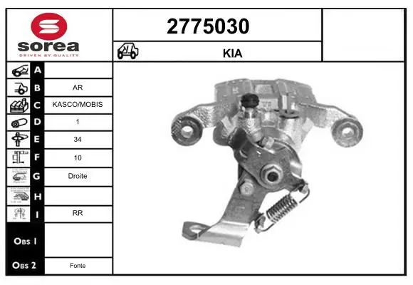 Handler.Part Brake caliper EAI 2775030 1