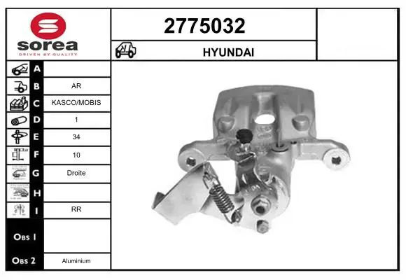 Handler.Part Brake caliper EAI 2775032 1