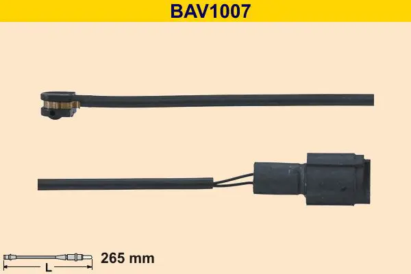 Handler.Part Warning contact, brake pad wear BARUM BAV1007 1