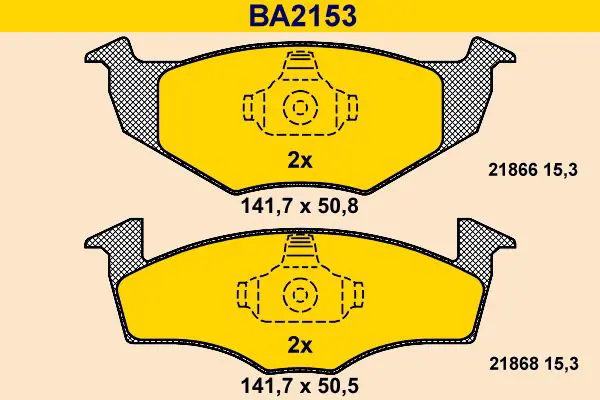 Handler.Part Brake pad set, disc brake BARUM BA2153 1