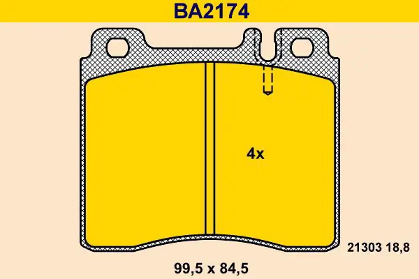 Handler.Part Brake pad set, disc brake BARUM BA2174 1