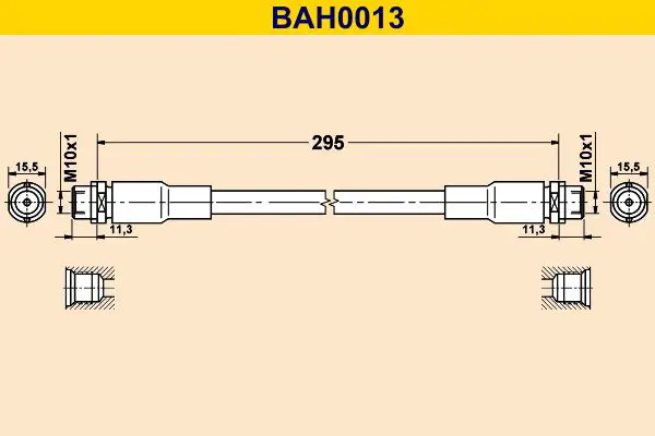 Handler.Part Brake hose BARUM BAH0013 1