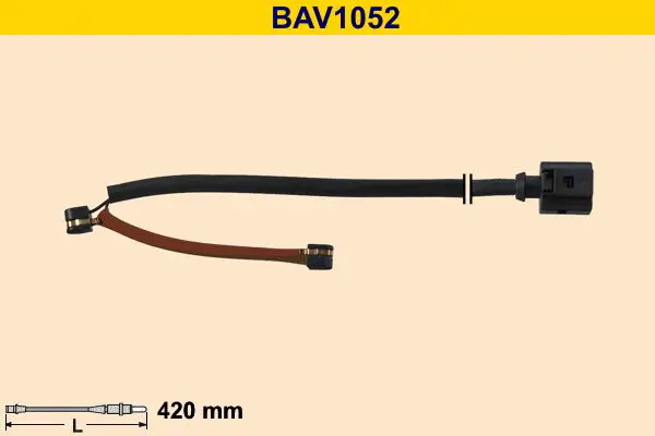 Handler.Part Warning Contact, brake pad wear BARUM BAV1052 1