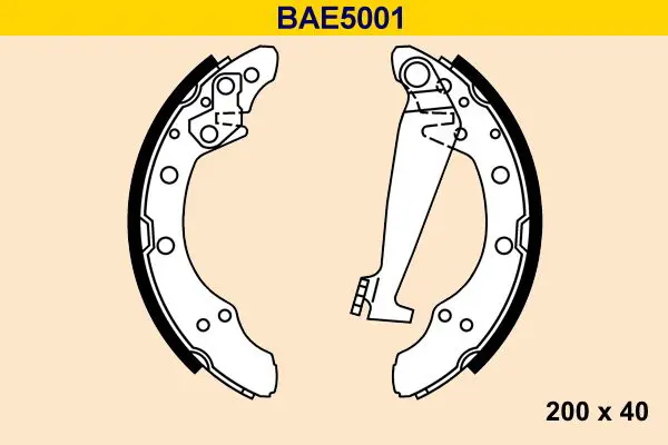 Handler.Part Brake shoe set BARUM BAE5001 1