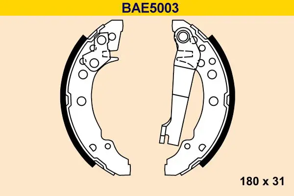 Handler.Part Brake shoe set BARUM BAE5003 1