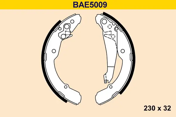 Handler.Part Brake shoe set BARUM BAE5009 1