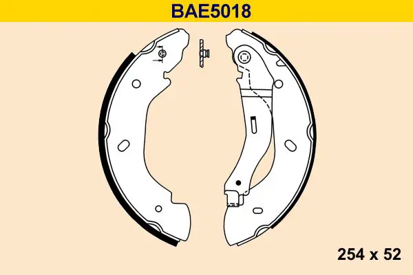 Handler.Part Brake shoe set BARUM BAE5018 1