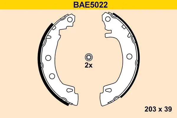 Handler.Part Brake shoe set BARUM BAE5022 1