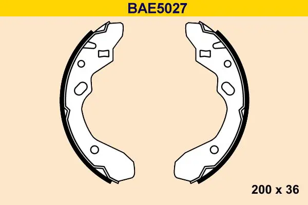 Handler.Part Brake shoe set BARUM BAE5027 1