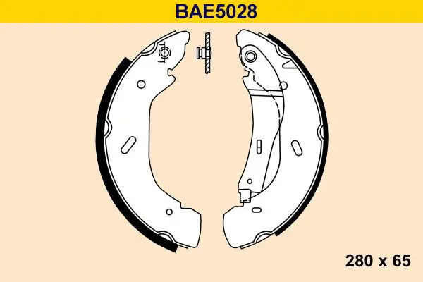 Handler.Part Brake shoe set BARUM BAE5028 1