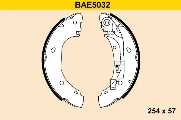 Handler.Part Brake shoe set BARUM BAE5032 1