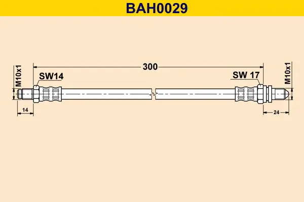 Handler.Part Brake hose BARUM BAH0029 1