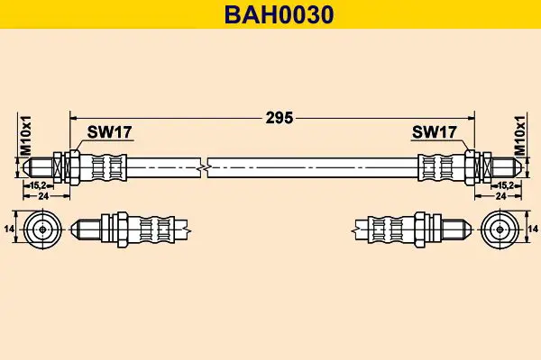 Handler.Part Brake Hose BARUM BAH0030 1