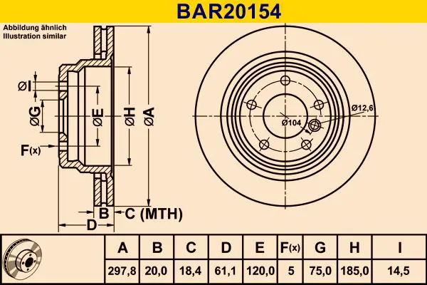 Handler.Part Brake disc BARUM BAR20154 1