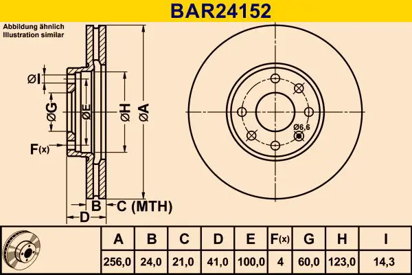 Handler.Part Brake disc BARUM BAR24152 1