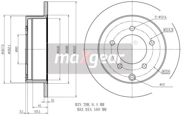 Handler.Part Brake disc MAXGEAR 192389 1