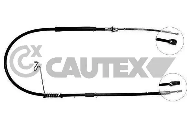 Handler.Part Cable set, parking brake CAUTEX 088054 1