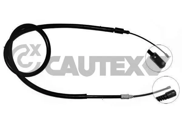 Handler.Part Cable, parking brake CAUTEX 038283 1