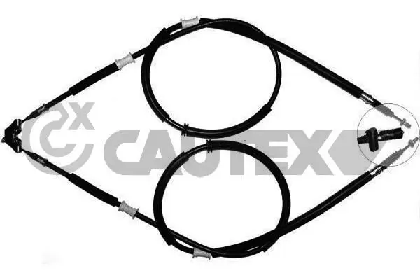 Handler.Part Cable set, parking brake CAUTEX 489116 1