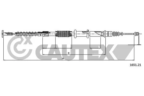 Handler.Part Cable, parking brake CAUTEX 017999 1