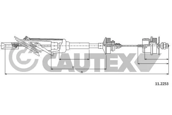 Handler.Part Clutch cable CAUTEX 038077 1