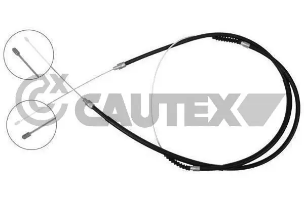 Handler.Part Cable set, parking brake CAUTEX 019058 1