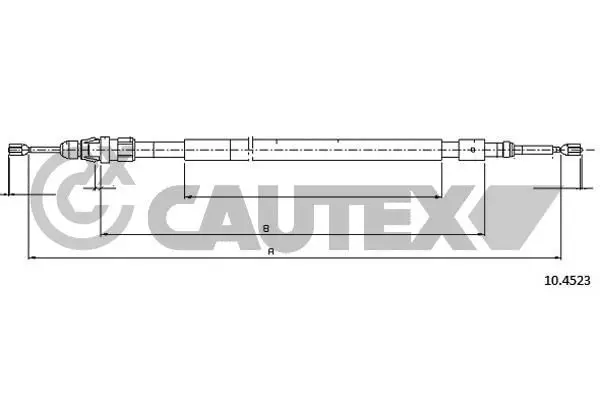 Handler.Part Cable set, parking brake CAUTEX 038475 1