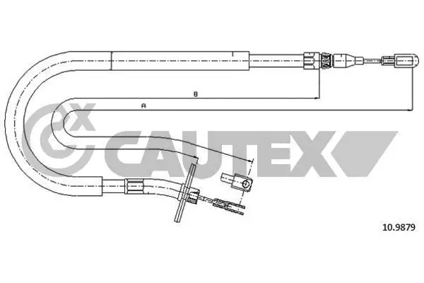 Handler.Part Cable set, parking brake CAUTEX 188021 1