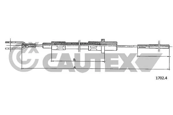 Handler.Part Clutch cable CAUTEX 048150 1