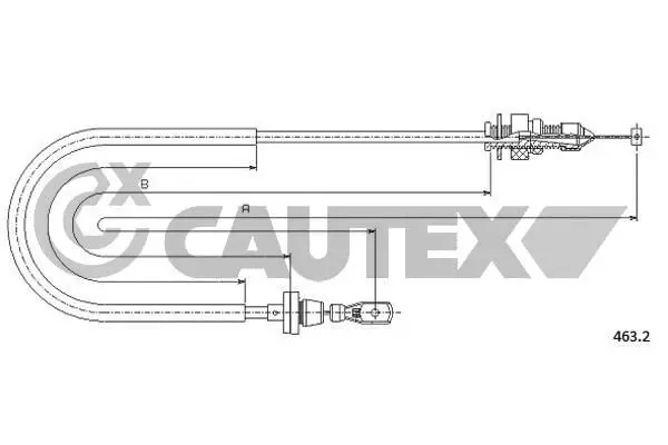 Handler.Part Accelerator cable CAUTEX 018998 1