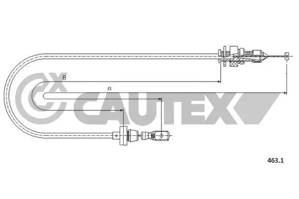 Handler.Part Accelerator cable CAUTEX 019002 1