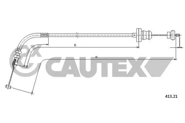 Handler.Part Accelerator cable CAUTEX 019012 1