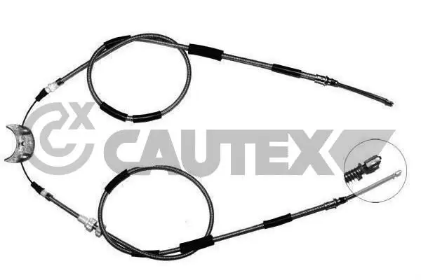 Handler.Part Cable, parking brake CAUTEX 083920 1