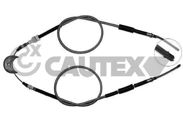 Handler.Part Cable, parking brake CAUTEX 087010 1