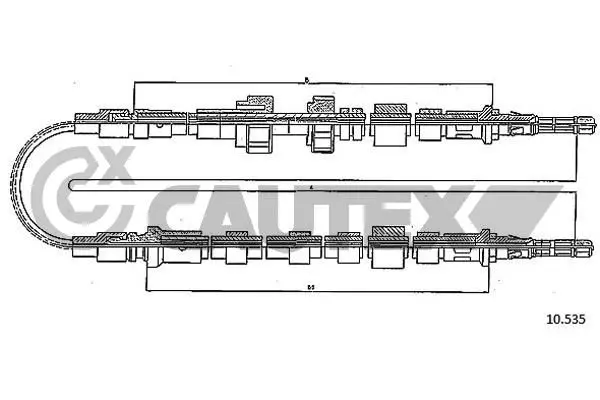 Handler.Part Cable, parking brake CAUTEX 087211 1