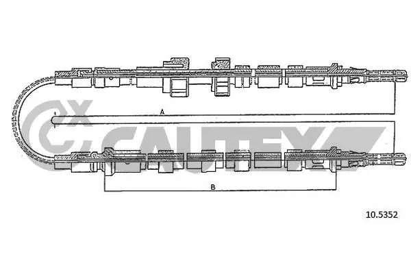 Handler.Part Cable set, parking brake CAUTEX 088081 1