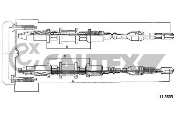 Handler.Part Cable, parking brake CAUTEX 480023 1