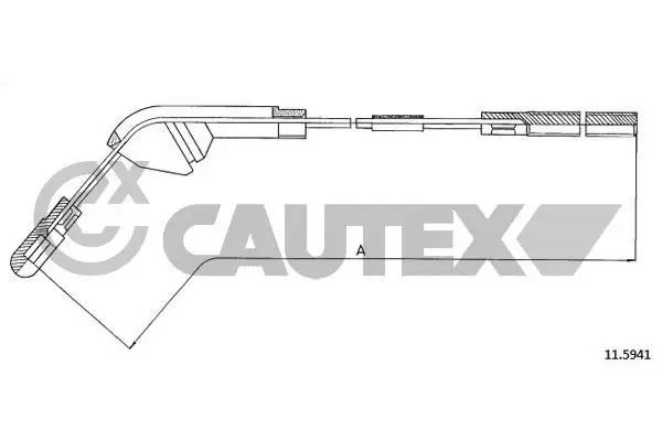 Handler.Part Cable, parking brake CAUTEX 487935 1