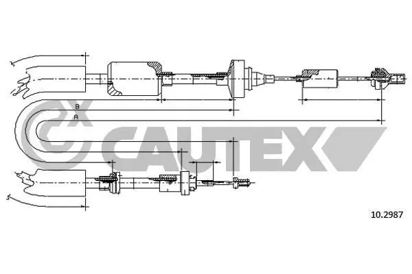 Handler.Part Clutch cable CAUTEX 026662 1