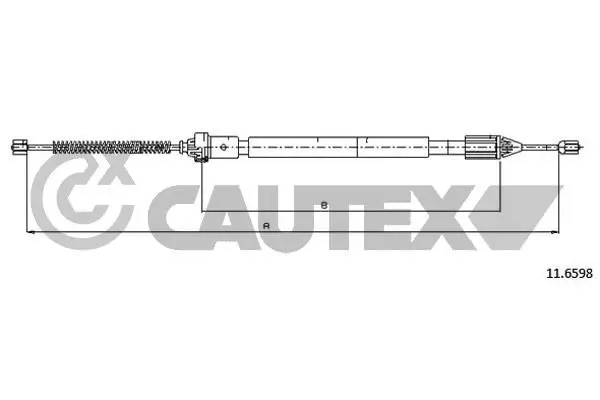 Handler.Part Cable, parking brake CAUTEX 028366 1