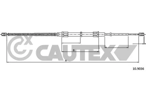 Handler.Part Cable set, parking brake CAUTEX 468245 1