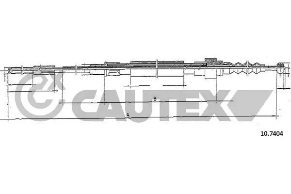 Handler.Part Cable, parking brake CAUTEX 460035 1