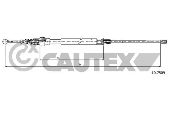 Handler.Part Cable set, parking brake CAUTEX 468239 1