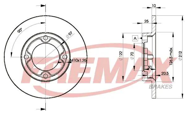 Handler.Part Brake disc FREMAX BD0003 1