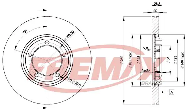 Handler.Part Brake disc FREMAX BD0100 1