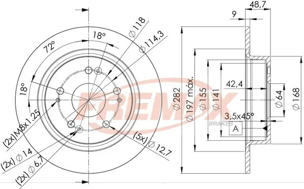 Handler.Part Brake disc FREMAX BD1258 1