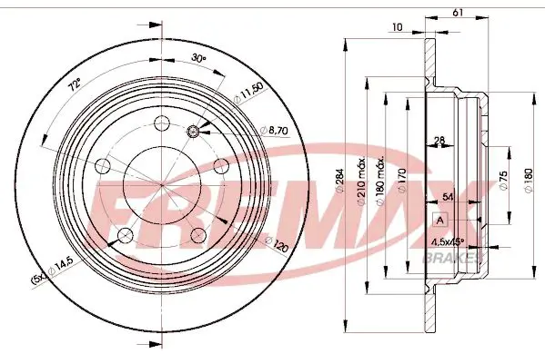 Handler.Part Brake disc FREMAX BD1387 1